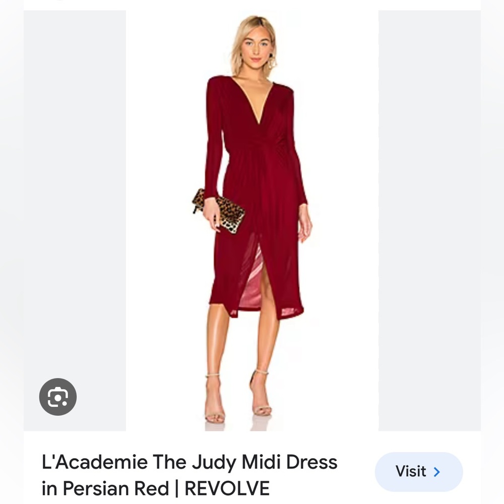 Revolve L’Academie Judy wrap midi dress NWT